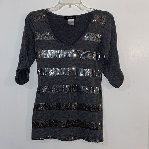 Fleurish Sequin Top women’s size S in great Condition - Picture 3 of 7